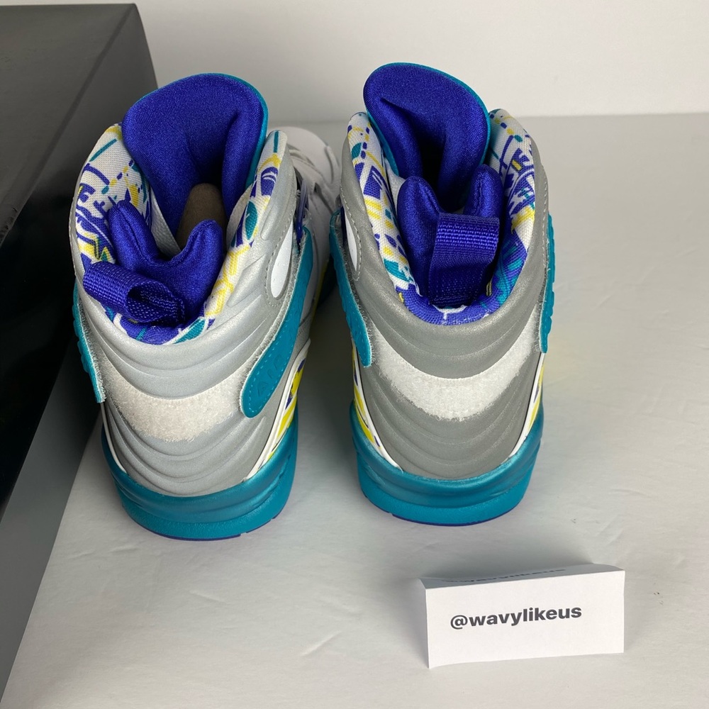 🔥Air Jordan RETRO 8 Aqua WOMEN SIZE 8 - Picture 3 of 8